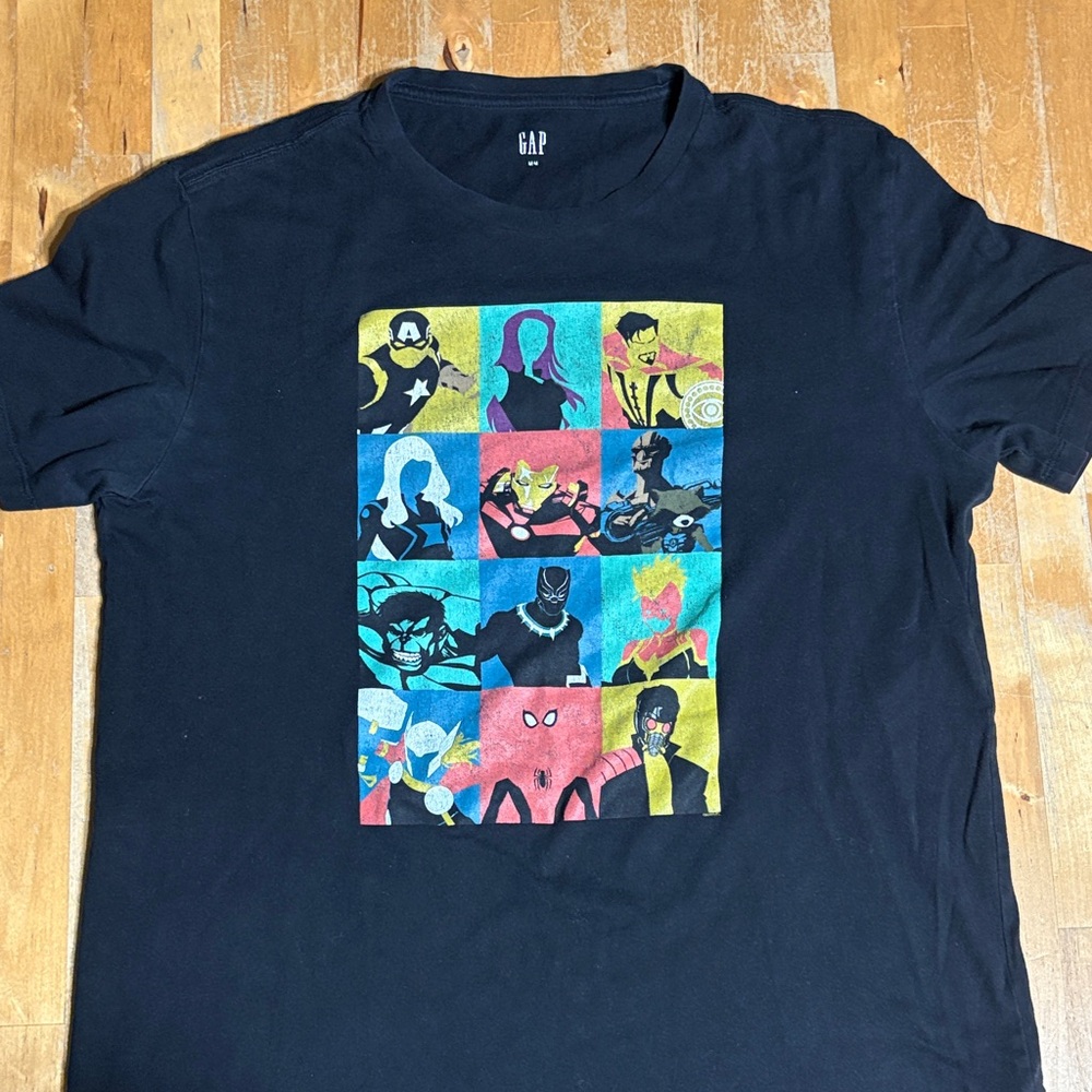 GAP Black Marvel Superhero Graphic T-Shirt